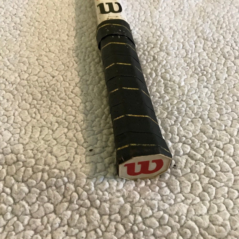 Vintage Wilson Jimmy Connors Sentry Wood Tennis Racquet with T3000 Cover 4 3/8 - Picture 4 of 12
